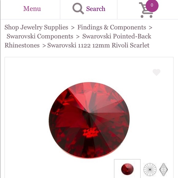 Handmade Swarovski Crystal “Scarlet” Silver Plated Bracelet - Picture 7 of 8